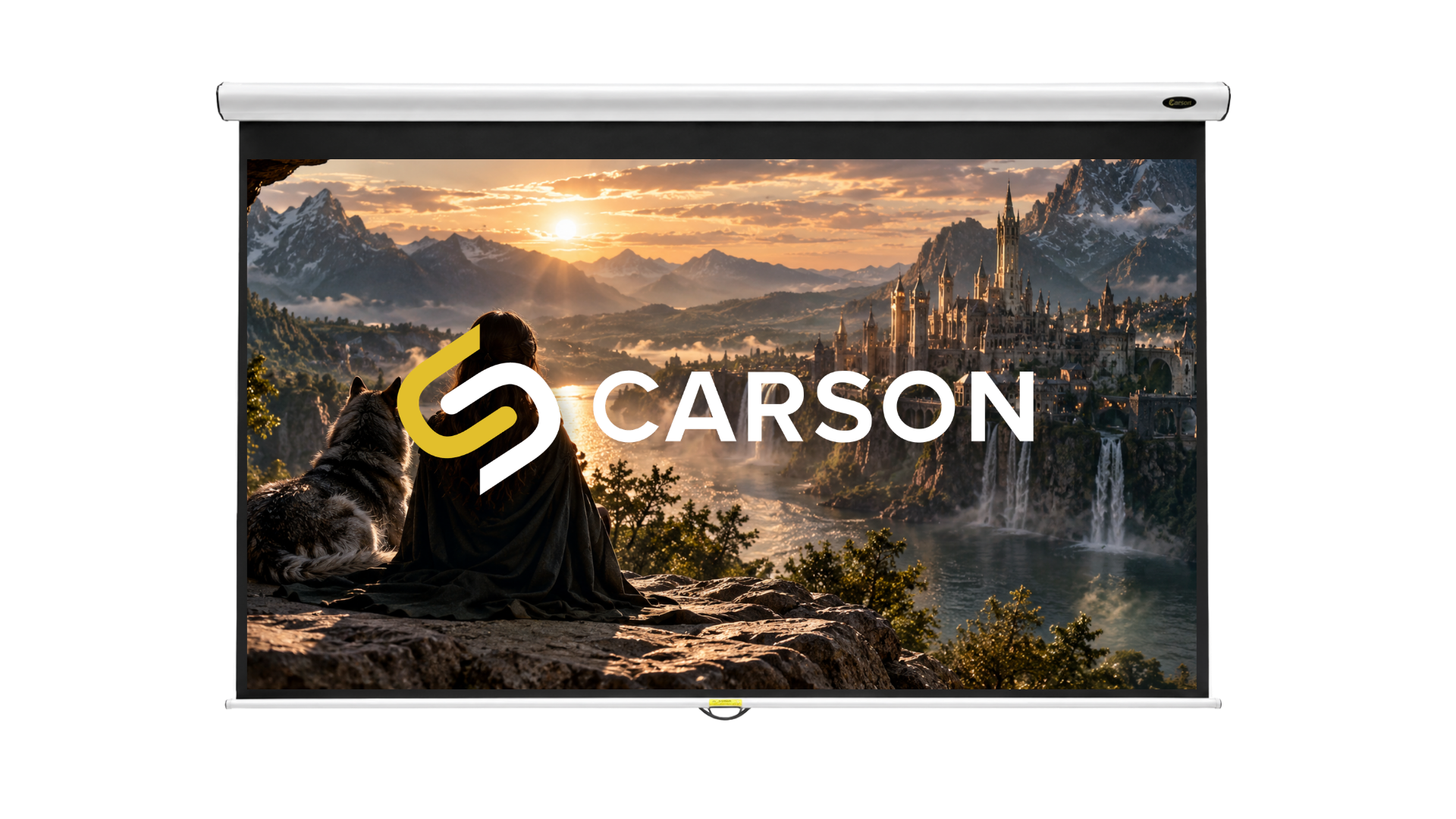 Carson Aspire 92-Inch 16:9 4K/8K Manual Pull-Down Screen